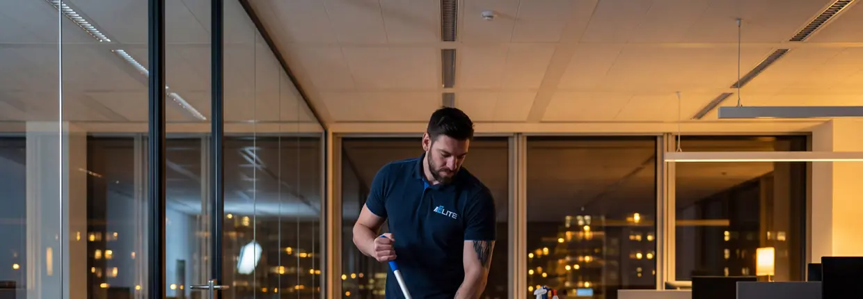 Elite Cleaning aan het werk