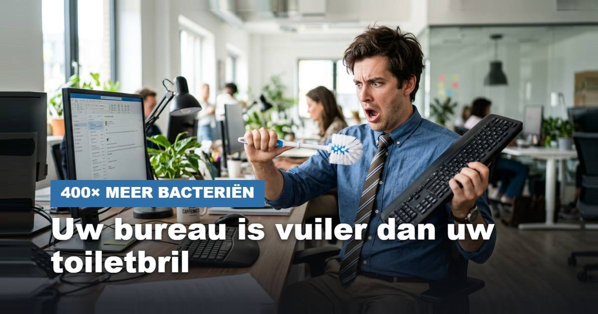 Uw bureau is vuiler dan uw toiletbril: 400 keer meer bacteriën